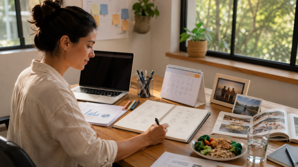 office girl working