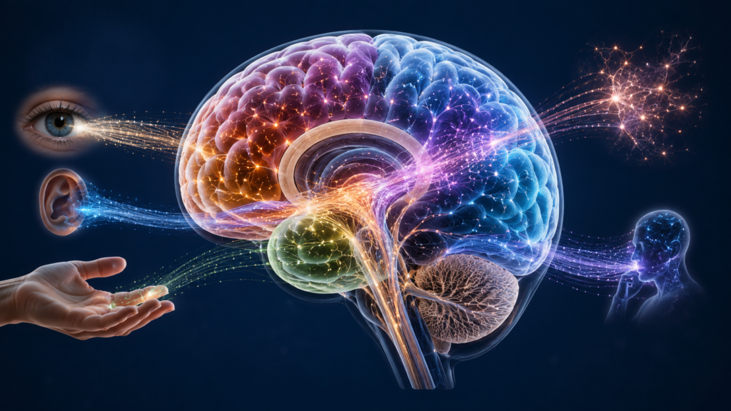 Visualization of habit formation and strengthening neural pathways through repetition.